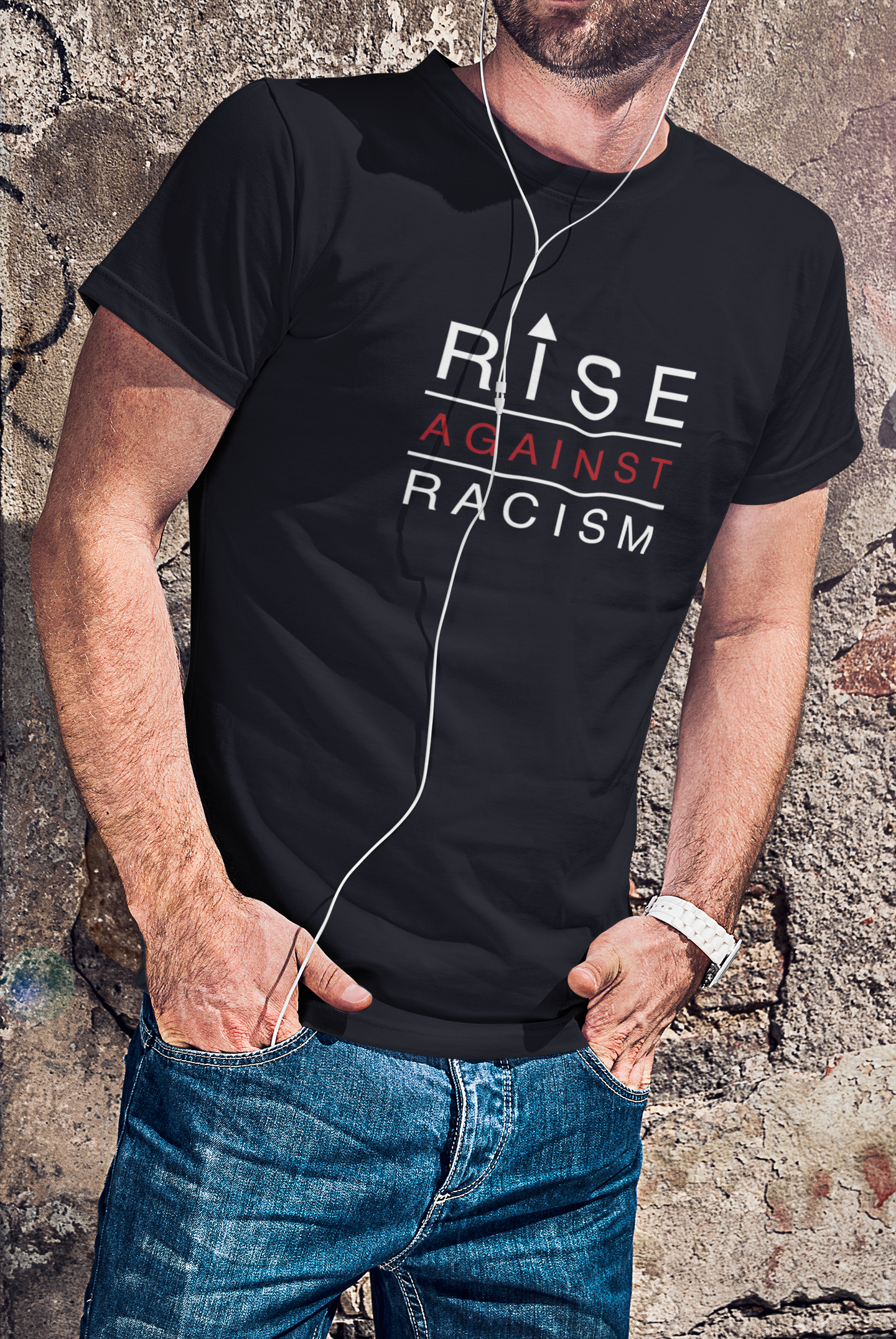 RiSE Against Racism T-Shirt for Men - riseapparelshop